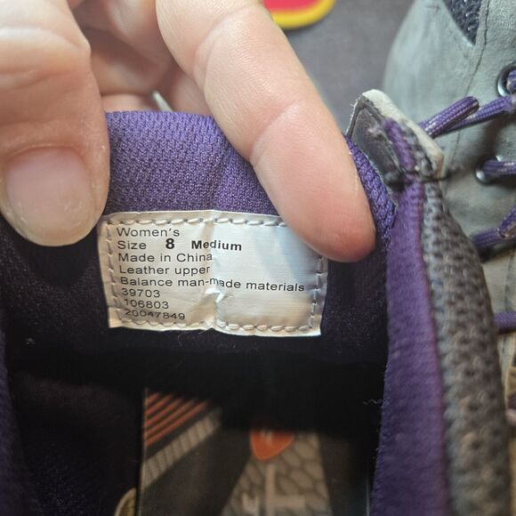 Duluth Trading Co Womens Ankle Work Boot Suede Gray/Purple Sz 8M High Arch - Picture 8 of 8